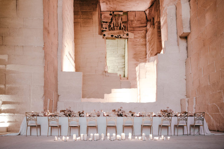 Wedding dinner. Designed by Les Grands Moments