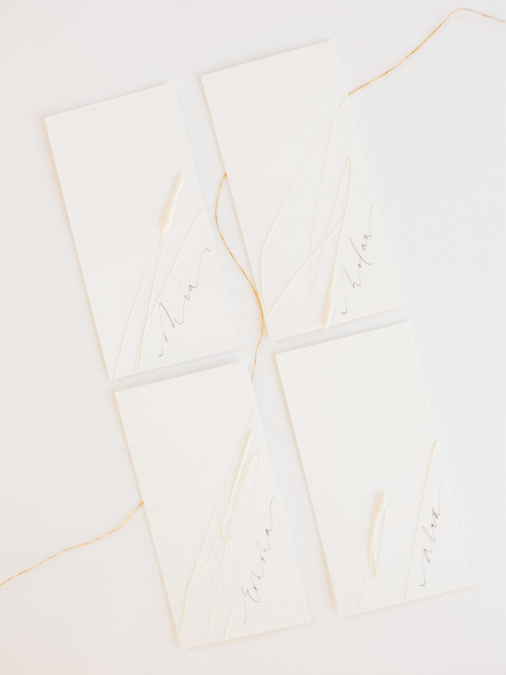 hand written calligraphy for modern and elegant escort cards